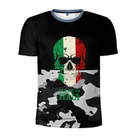 Мужская футболка 3D спортивная с принтом Made in Italy в Тюмени, 100% полиэстер с улучшенными характеристиками | приталенный силуэт, круглая горловина, широкие плечи, сужается к линии бедра | camouflage | made in italy | skull | абстракция | города | италия | камуфляж | нация | страны | текстуры | череп