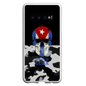Чехол для Samsung Galaxy S10 с принтом Made in Cuba в Тюмени, Силикон | Область печати: задняя сторона чехла, без боковых панелей | camouflage | made in cuba | skull | абстракция | города | камуфляж | куба | нация | страны | текстуры | череп