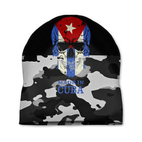 Шапка 3D с принтом Made in Cuba в Тюмени, 100% полиэстер | универсальный размер, печать по всей поверхности изделия | camouflage | made in cuba | skull | абстракция | города | камуфляж | куба | нация | страны | текстуры | череп