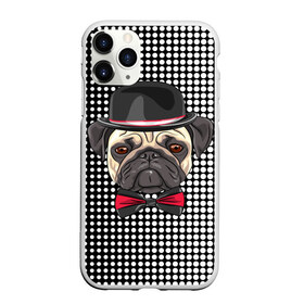 Чехол для iPhone 11 Pro Max матовый с принтом Mr Pug в Тюмени, Силикон |  | animal | dog | pet | pug | puppy | арт | горошек | джентльмен | животные | кружочки | мопс | мопсик | пес | собаки | текстура | французский бульдог