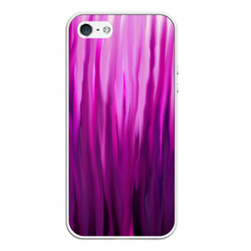 Чехол для iPhone 5/5S матовый с принтом фиолетово-черные краски в Тюмени, Силикон | Область печати: задняя сторона чехла, без боковых панелей | color | violet | акварель | краски | полосы | фиолетовый | цвет | черный | ярко
