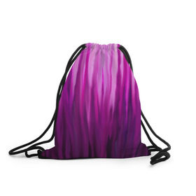Рюкзак-мешок 3D с принтом фиолетово-черные краски в Тюмени, 100% полиэстер | плотность ткани — 200 г/м2, размер — 35 х 45 см; лямки — толстые шнурки, застежка на шнуровке, без карманов и подкладки | color | violet | акварель | краски | полосы | фиолетовый | цвет | черный | ярко