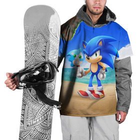 Накидка на куртку 3D с принтом Остров в Тюмени, 100% полиэстер |  | Тематика изображения на принте: sega | sonic | sonic mania | ежик | сега | соник