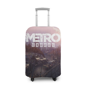 Чехол для чемодана 3D с принтом METRO в Тюмени, 86% полиэфир, 14% спандекс | двустороннее нанесение принта, прорези для ручек и колес | metro | metro exodus | метро