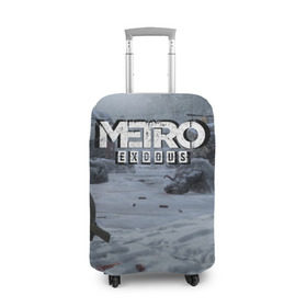 Чехол для чемодана 3D с принтом METRO EXODUS в Тюмени, 86% полиэфир, 14% спандекс | двустороннее нанесение принта, прорези для ручек и колес | metro | metro exodus | метро