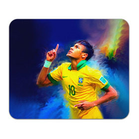 Коврик прямоугольный с принтом Neymar в Тюмени, натуральный каучук | размер 230 х 185 мм; запечатка лицевой стороны | neymar | неймар | сборная бразилии