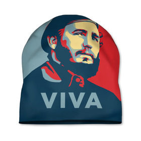 Шапка 3D с принтом Фидель Кастро в Тюмени, 100% полиэстер | универсальный размер, печать по всей поверхности изделия | cuba | fidel | диктатор | коммунизм | куба | президент | фидель