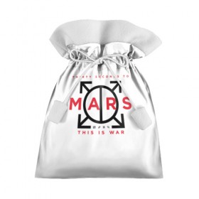 Подарочный 3D мешок с принтом 30 Seconds to Mars в Тюмени, 100% полиэстер | Размер: 29*39 см | Тематика изображения на принте: 