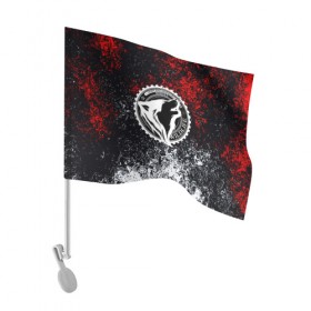 Флаг для автомобиля с принтом Wolf в Тюмени, 100% полиэстер | Размер: 30*21 см | abstraction | spray | wolf | абстракция | брызги красок | волк | краска | краски | текстура