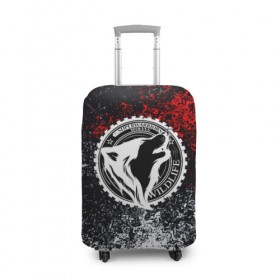 Чехол для чемодана 3D с принтом Wolf в Тюмени, 86% полиэфир, 14% спандекс | двустороннее нанесение принта, прорези для ручек и колес | abstraction | spray | wolf | абстракция | брызги красок | волк | краска | краски | текстура