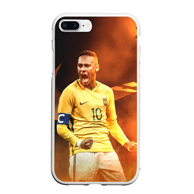 Чехол для iPhone 7Plus/8 Plus матовый с принтом Neymar в Тюмени, Силикон | Область печати: задняя сторона чехла, без боковых панелей | neymar | неймар | сборная бразилии