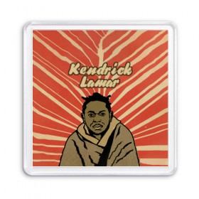 Магнит 55*55 с принтом K-Dot (Kendrick Lamar) в Тюмени, Пластик | Размер: 65*65 мм; Размер печати: 55*55 мм | 