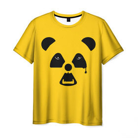 Мужская футболка 3D с принтом Радиоактивная природа в Тюмени, 100% полиэфир | прямой крой, круглый вырез горловины, длина до линии бедер | Тематика изображения на принте: panda | wwf | глаза | панда | радиация | экология