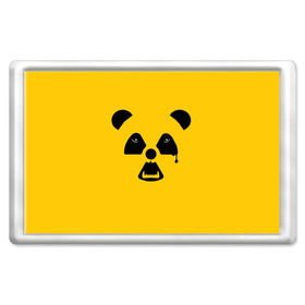 Магнит 45*70 с принтом Радиоактивная природа в Тюмени, Пластик | Размер: 78*52 мм; Размер печати: 70*45 | panda | wwf | глаза | панда | радиация | экология