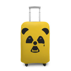 Чехол для чемодана 3D с принтом Радиоактивная природа в Тюмени, 86% полиэфир, 14% спандекс | двустороннее нанесение принта, прорези для ручек и колес | panda | wwf | глаза | панда | радиация | экология