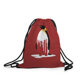 Рюкзак-мешок 3D с принтом Глобальное Потепление 2 в Тюмени, 100% полиэстер | плотность ткани — 200 г/м2, размер — 35 х 45 см; лямки — толстые шнурки, застежка на шнуровке, без карманов и подкладки | животные | климат | пингвины | экология
