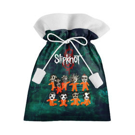 Подарочный 3D мешок с принтом Группа Slipknot в Тюмени, 100% полиэстер | Размер: 29*39 см | slipknot | альтернативный метал | грув метал | комбинезон | маска | метал | мрачный | ню метал | рок