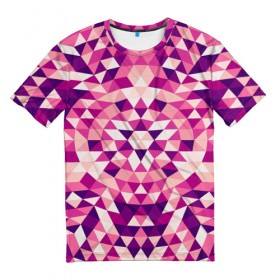 Мужская футболка 3D с принтом Geometric pattern в Тюмени, 100% полиэфир | прямой крой, круглый вырез горловины, длина до линии бедер | абстракция | паттерн | узор