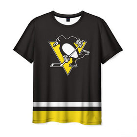 Мужская футболка 3D с принтом Pittsburgh Penguins 2017 в Тюмени, 100% полиэфир | прямой крой, круглый вырез горловины, длина до линии бедер | Тематика изображения на принте: nhl | pittsburgh penguins | спорт | хоккей