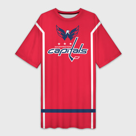 Платье-футболка 3D с принтом Washington Capitals 2017 в Тюмени,  |  | nhl | washington capitals | спорт | хоккей