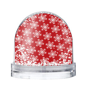 Водяной шар с принтом Новогодние Снежинки в Тюмени, Пластик | Изображение внутри шара печатается на глянцевой фотобумаге с двух сторон | дед | дед морозо | клаус | новый год | подарки | санта | санта клаус | снег | снеговик | снежинки | холод