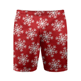Мужские шорты 3D спортивные с принтом Новогодние Снежинки в Тюмени,  |  | Тематика изображения на принте: дед | дед морозо | клаус | новый год | подарки | санта | санта клаус | снег | снеговик | снежинки | холод