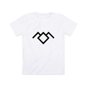 Детская футболка хлопок с принтом Твин Пикс лого в Тюмени, 100% хлопок | круглый вырез горловины, полуприлегающий силуэт, длина до линии бедер | Тематика изображения на принте: twin peaks | агент купер | совы не то чем кажутся | черный вигвам