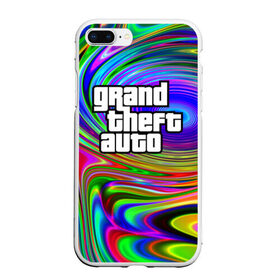 Чехол для iPhone 7Plus/8 Plus матовый с принтом Grand Theft Auto в Тюмени, Силикон | Область печати: задняя сторона чехла, без боковых панелей | color | game | gta | абстракция | игра | игрок | линии | узор | цвет