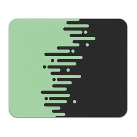 Коврик прямоугольный с принтом Геометрический Инь Янь в Тюмени, натуральный каучук | размер 230 х 185 мм; запечатка лицевой стороны | Тематика изображения на принте: геометрия | зеленый | линии | полосы | фисташковый | черный