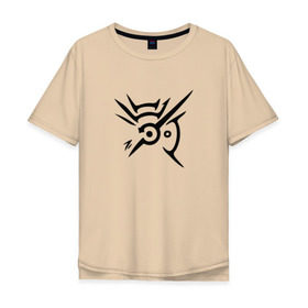 Мужская футболка хлопок Oversize с принтом Outsiders mark в Тюмени, 100% хлопок | свободный крой, круглый ворот, “спинка” длиннее передней части | Тематика изображения на принте: corvo | dishonored | korvo | outsider | дануол | корво | чужой
