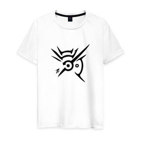 Мужская футболка хлопок с принтом Outsider`s mark в Тюмени, 100% хлопок | прямой крой, круглый вырез горловины, длина до линии бедер, слегка спущенное плечо. | corvo | dishonored | korvo | outsider | дануол | корво | чужой