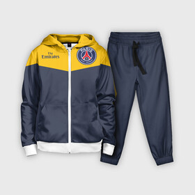 Детский костюм 3D с принтом Paris Saint Germain   Navy Yellow (Collections 2022) в Тюмени,  |  | paris saint germain | psg | псж