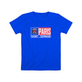 Детская футболка хлопок с принтом Paris Saint-Germain - New collections 2018 в Тюмени, 100% хлопок | круглый вырез горловины, полуприлегающий силуэт, длина до линии бедер | Тематика изображения на принте: psg | псж