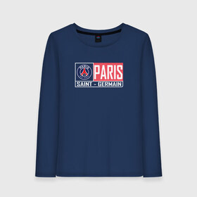 Женский лонгслив хлопок с принтом Paris Saint-Germain - New collections 2018 в Тюмени, 100% хлопок |  | Тематика изображения на принте: psg | псж