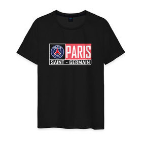 Мужская футболка хлопок с принтом Paris Saint-Germain - New collections 2018 в Тюмени, 100% хлопок | прямой крой, круглый вырез горловины, длина до линии бедер, слегка спущенное плечо. | psg | псж