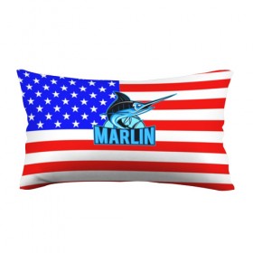 Подушка 3D антистресс с принтом Marlin USA в Тюмени, наволочка — 100% полиэстер, наполнитель — вспененный полистирол | состоит из подушки и наволочки на молнии | 