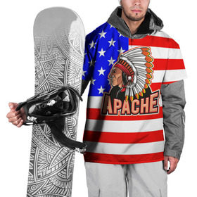 Накидка на куртку 3D с принтом Apache в Тюмени, 100% полиэстер |  | Тематика изображения на принте: apache | usa | америка | американец | индейцы | символика америки | сша