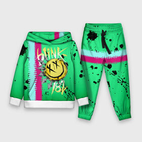 Детский костюм 3D (с толстовкой) с принтом Blink 182 в Тюмени,  |  | blink | альтернативный рок | блинк | зеленый | линии | марк хоппус | музыка | мэтт скиба | панк | панк рок | песни | полосы | поп панк | рок | скейт панк | смайл | трэвис баркер