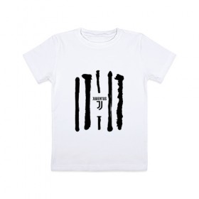 Детская футболка хлопок с принтом Juventus - Drawing paint (Collections 2018) в Тюмени, 100% хлопок | круглый вырез горловины, полуприлегающий силуэт, длина до линии бедер | juve | юве | ювентус