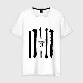Мужская футболка хлопок с принтом Juventus - Drawing paint (Collections 2018) в Тюмени, 100% хлопок | прямой крой, круглый вырез горловины, длина до линии бедер, слегка спущенное плечо. | juve | юве | ювентус