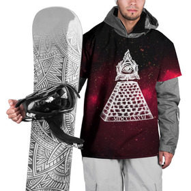 Накидка на куртку 3D с принтом Масонский символ в Тюмени, 100% полиэстер |  | Тематика изображения на принте: вселенная | звезды | космос | масонский символ | массоны