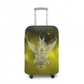 Чехол для чемодана 3D с принтом Angel symbol в Тюмени, 86% полиэфир, 14% спандекс | двустороннее нанесение принта, прорези для ручек и колес | 