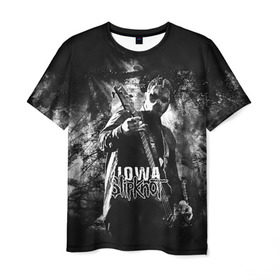 Мужская футболка 3D с принтом Slipknot iowa в Тюмени, 100% полиэфир | прямой крой, круглый вырез горловины, длина до линии бедер | slipknot | альтернативный метал | грув метал | комбинезон | маска | метал | мрачный | ню метал