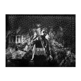 Обложка для студенческого билета с принтом Slipknot iowa в Тюмени, натуральная кожа | Размер: 11*8 см; Печать на всей внешней стороне | slipknot | альтернативный метал | грув метал | комбинезон | маска | метал | мрачный | ню метал