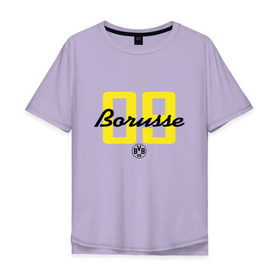 Мужская футболка хлопок Oversize с принтом Borussia Dortmund - Borusse 09 (New 2018 Design) в Тюмени, 100% хлопок | свободный крой, круглый ворот, “спинка” длиннее передней части | боруссия дортмунд