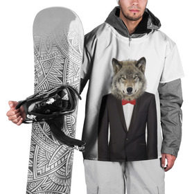Накидка на куртку 3D с принтом Волк в Тюмени, 100% полиэстер |  | Тематика изображения на принте: бабочка | волк | животные | костюм | природа | смокинг | собака