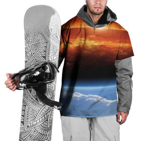 Накидка на куртку 3D с принтом Космос в Тюмени, 100% полиэстер |  | space | star | вселенная | звезды | земля | космический | космос | планеты | пространство