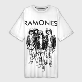 Платье-футболка 3D с принтом Рамонс в Тюмени,  |  | ramones | панк | рамонс | рок