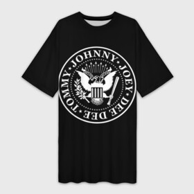 Платье-футболка 3D с принтом The Ramones в Тюмени,  |  | Тематика изображения на принте: punk | ramones | rock | панк | рамонс | рок