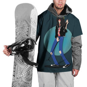 Накидка на куртку 3D с принтом Джоуи в Тюмени, 100% полиэстер |  | Тематика изображения на принте: punk | ramones | rock | панк | рамонс | рок